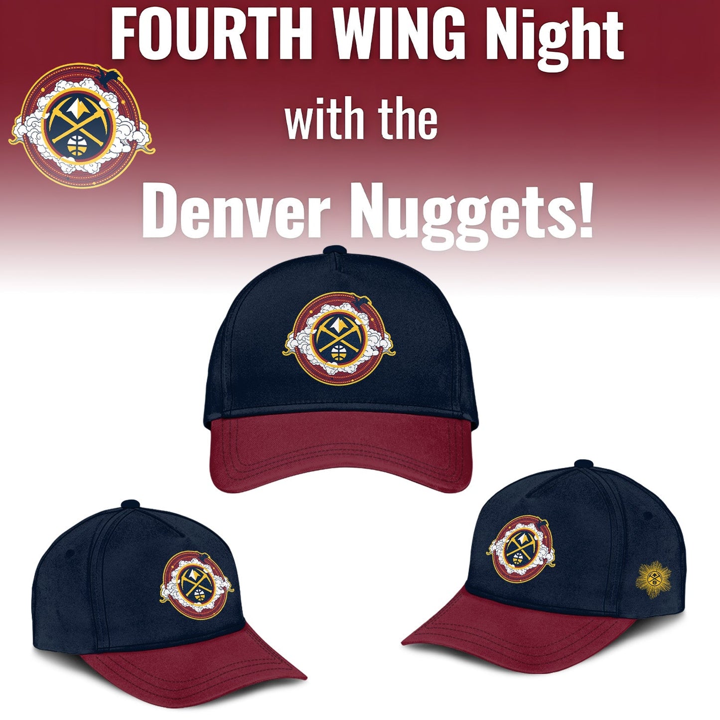 Denver Nuggets x Fourth Wing Night 2026 Basketball Jersey Custom Name and Number