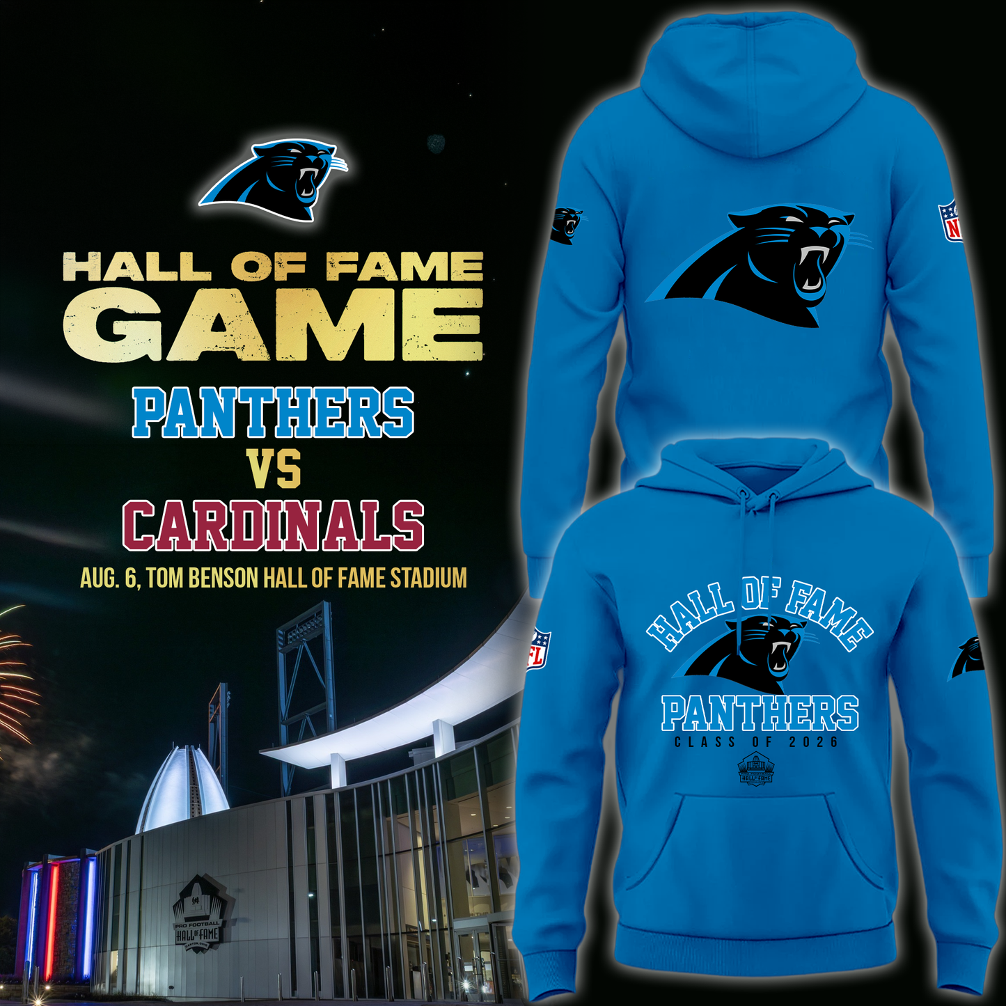 Carolina Panthers - Hall of Fame Game 2026 Limited Edition Hoodie