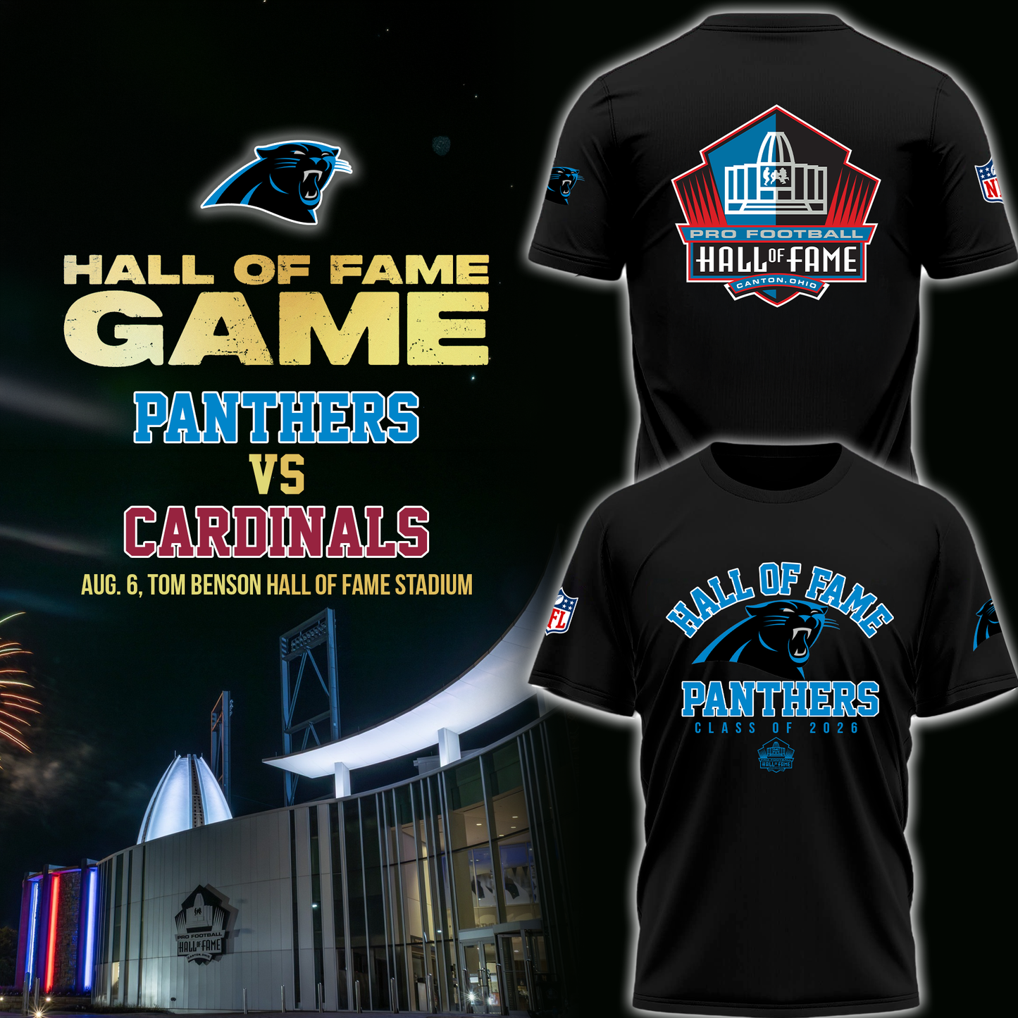 Carolina Panthers - Hall of Fame Game 2026 Limited Edition Tshirt