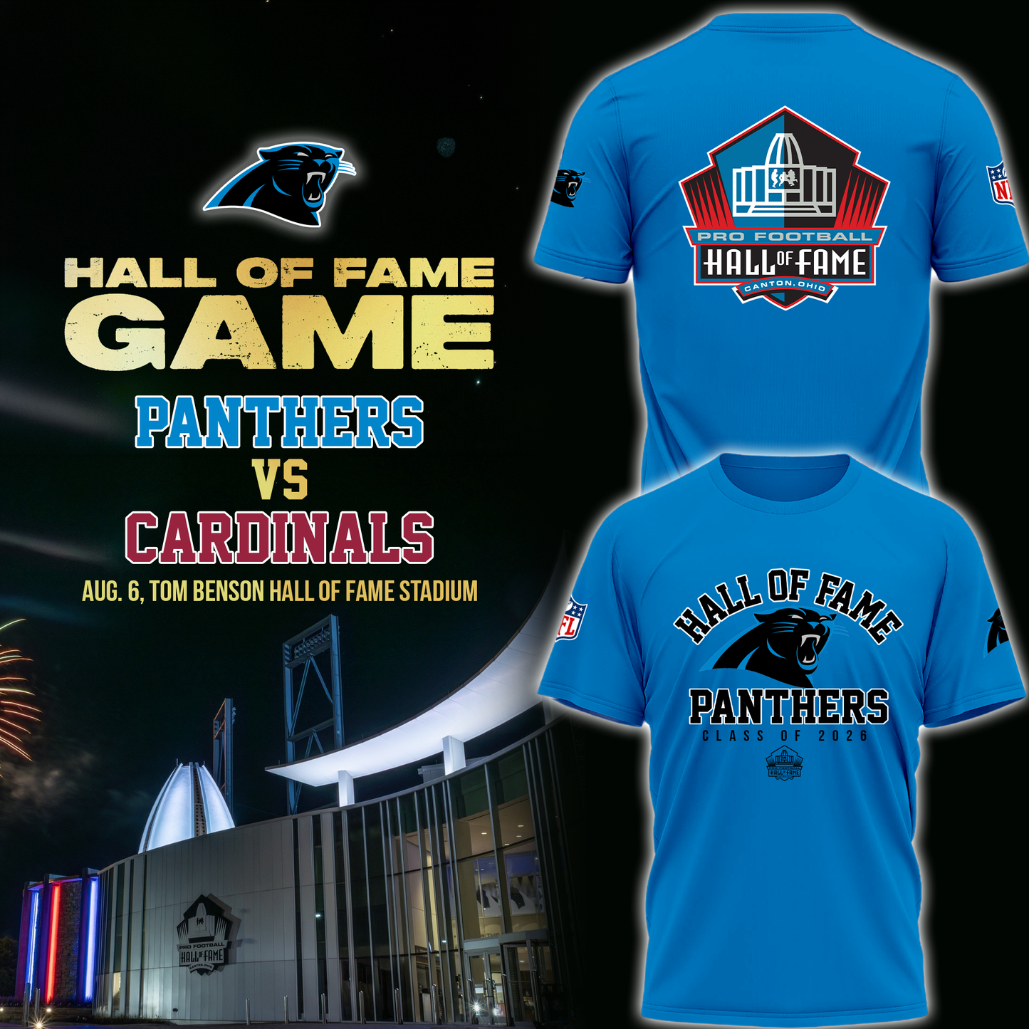 Carolina Panthers - Hall of Fame Game 2026 Limited Edition Tshirt