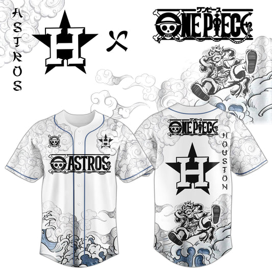 HOU x Luffy Gear 5 Baseball Jersey