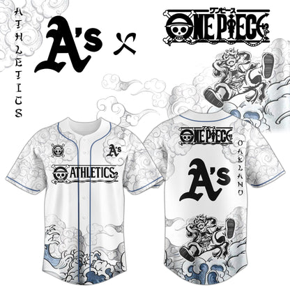 OAK x Luffy Gear 5 Baseball Jersey