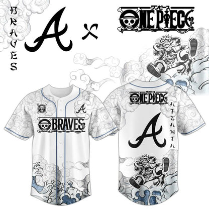 ATL x Luffy Gear 5 Baseball Jersey