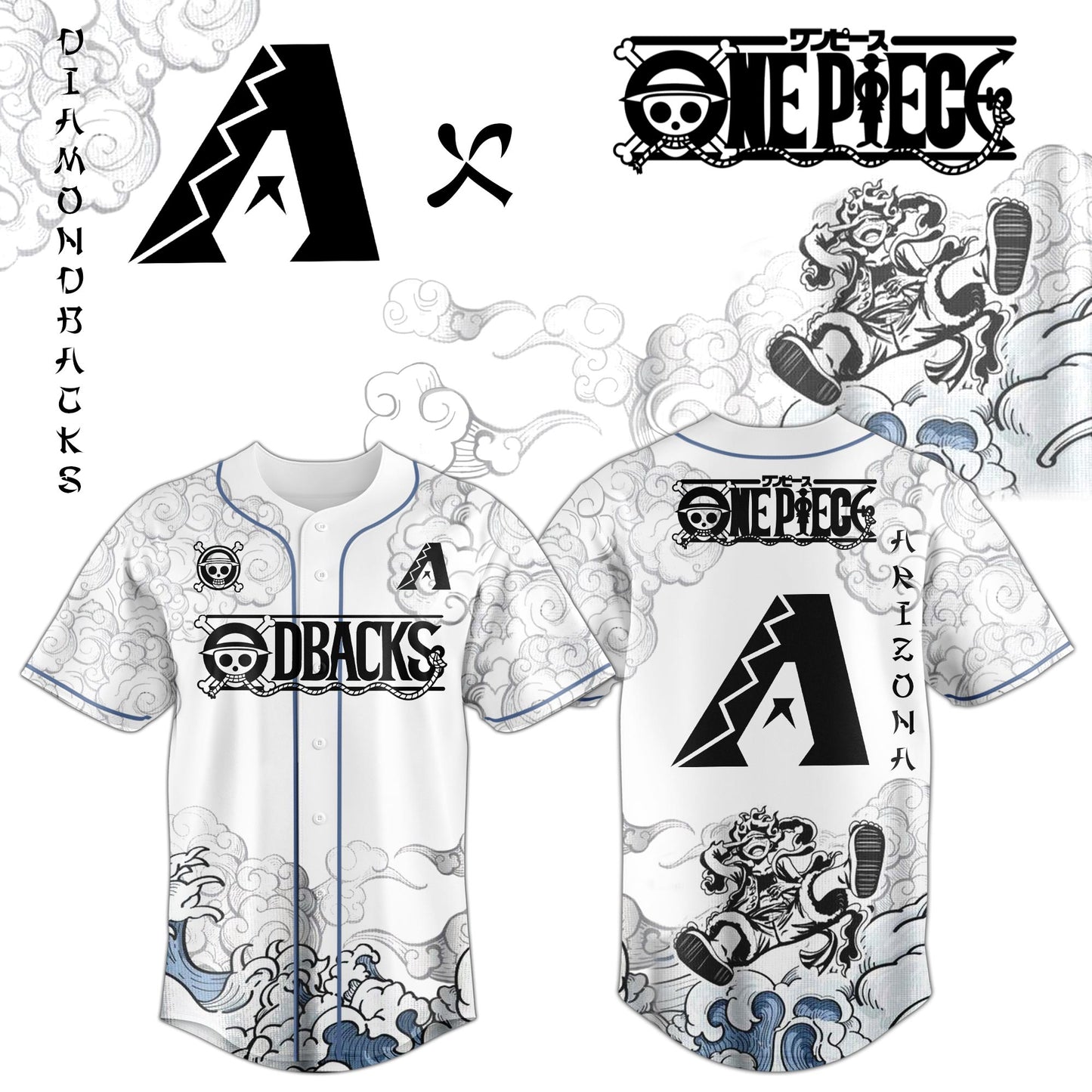 ARI x Luffy Gear 5 Baseball Jersey