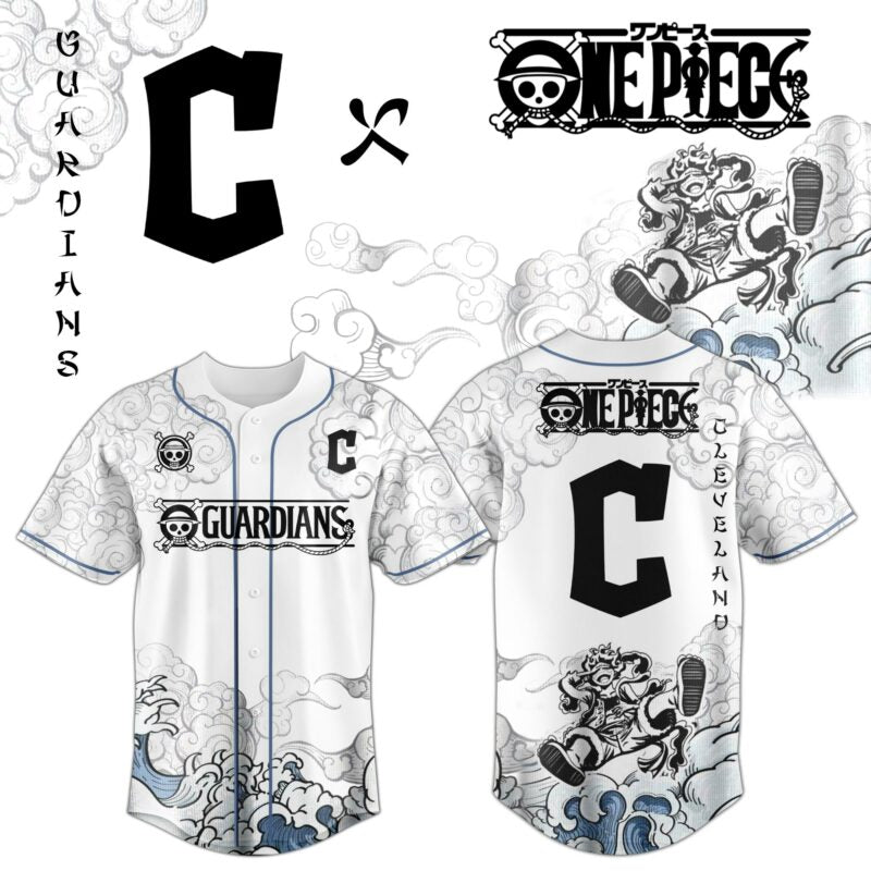 CLE x Luffy Gear 5 Baseball Jersey