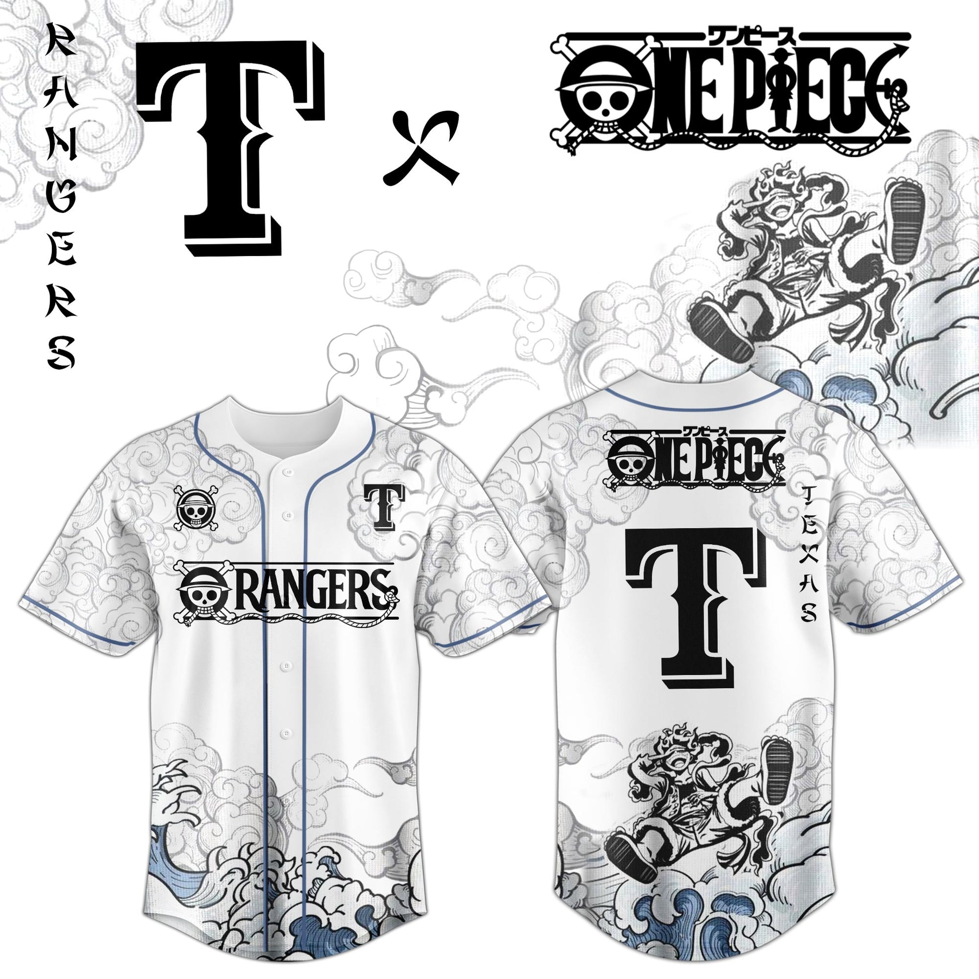 TEX x Luffy Gear 5 Baseball Jersey