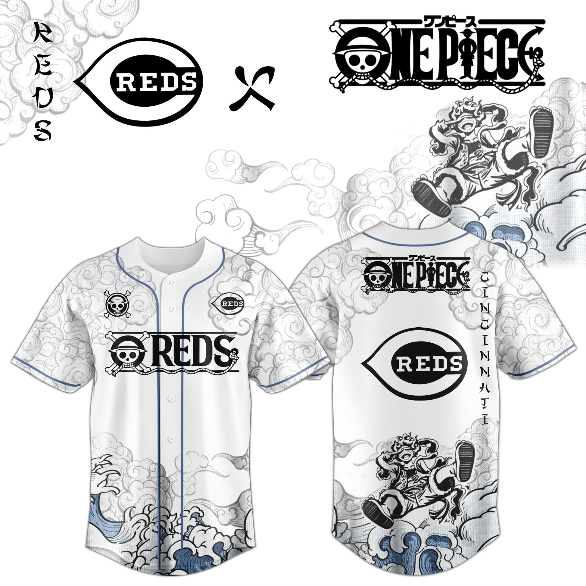 CIN x Luffy Gear 5 Baseball Jersey