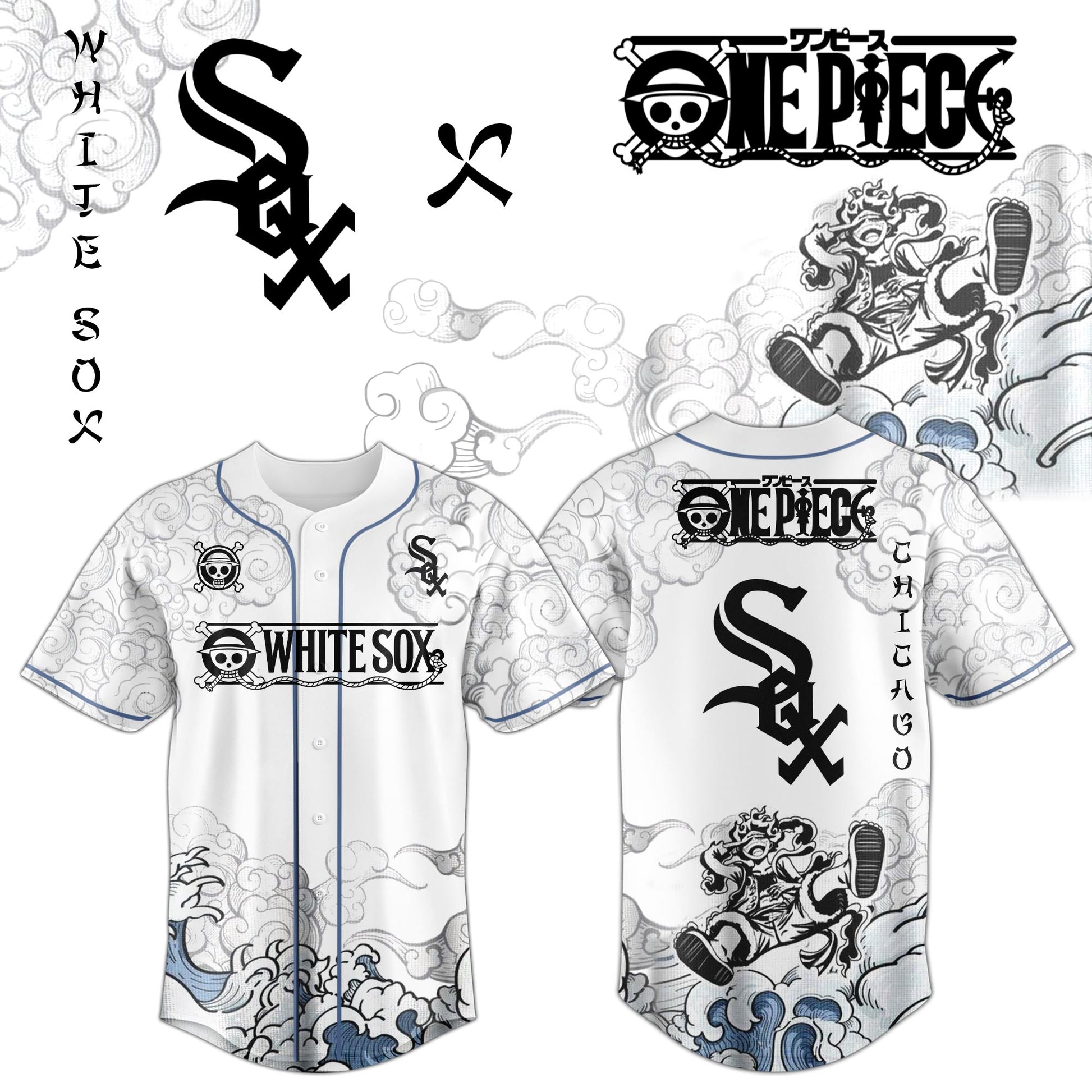 CWS x Luffy Gear 5 Baseball Jersey