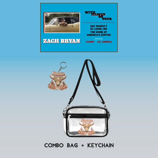 Heaven On Tour 2026 Skull Clear Bag, Desert Boho Style, Zach Bryan Clear Crossbody Bag