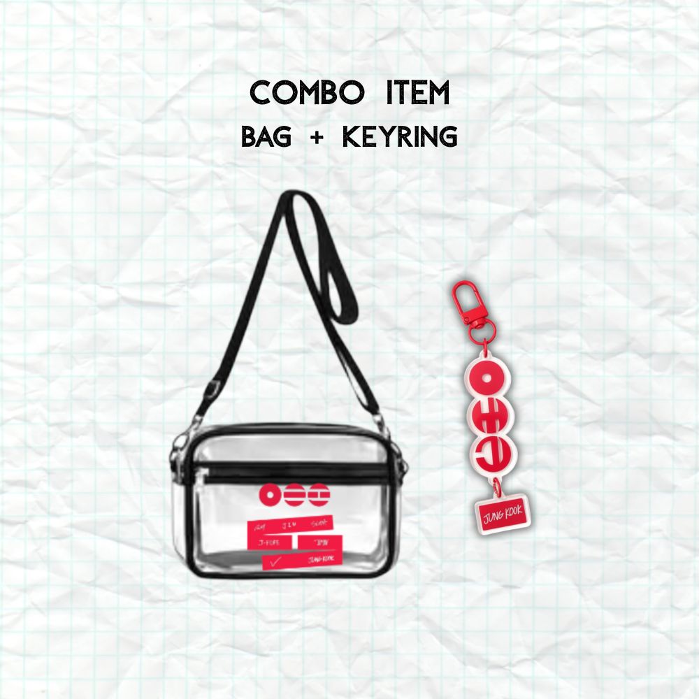ARIRANG BTS World Tour Clear Bag, Clear Crossbody Bag-Stadium Approved Concert Crossbody Bag