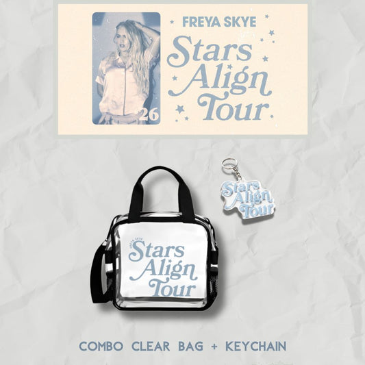 Freya Skye Clear Bag, Stars Align Tour Clear Crossbody Handbag with Keychain