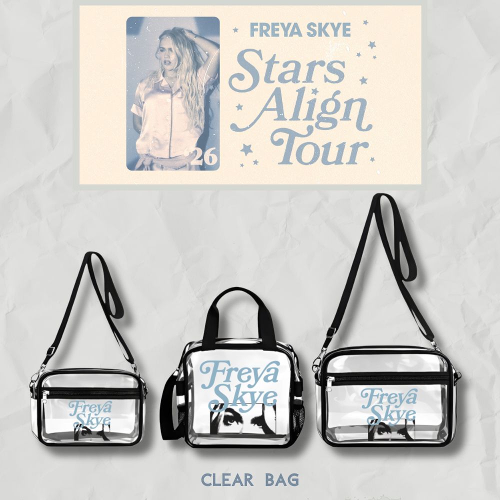 Combo Freya Skye Clear Bag + Keychain, Stars Align Tour Clear Crossbody Handbag