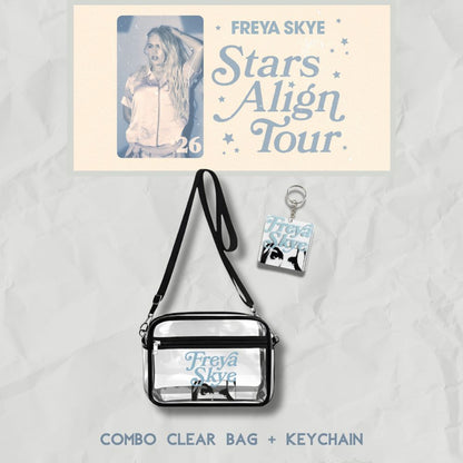 Combo Freya Skye Clear Bag + Keychain, Stars Align Tour Clear Crossbody Handbag