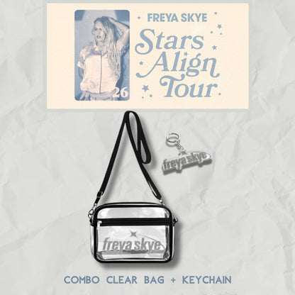 Combo Freya Skye Stars Align Tour Clear Crossbody Handbag + Keychain