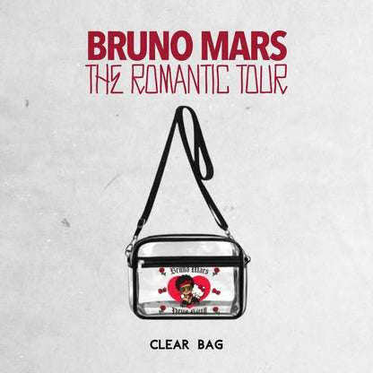 Bruno Mars The Romantics Tour Clear Bag, Clear Crossbody Handbag