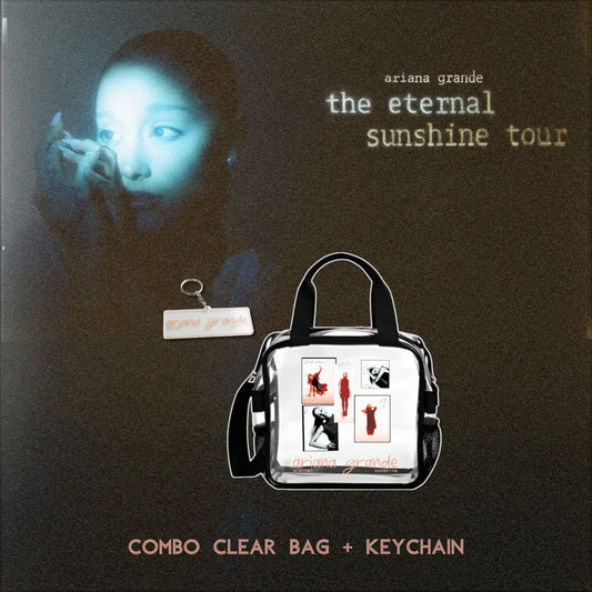 Combo Ariana Grande The Eternal Sunshine Tour Clear Concert Bag + Keychain