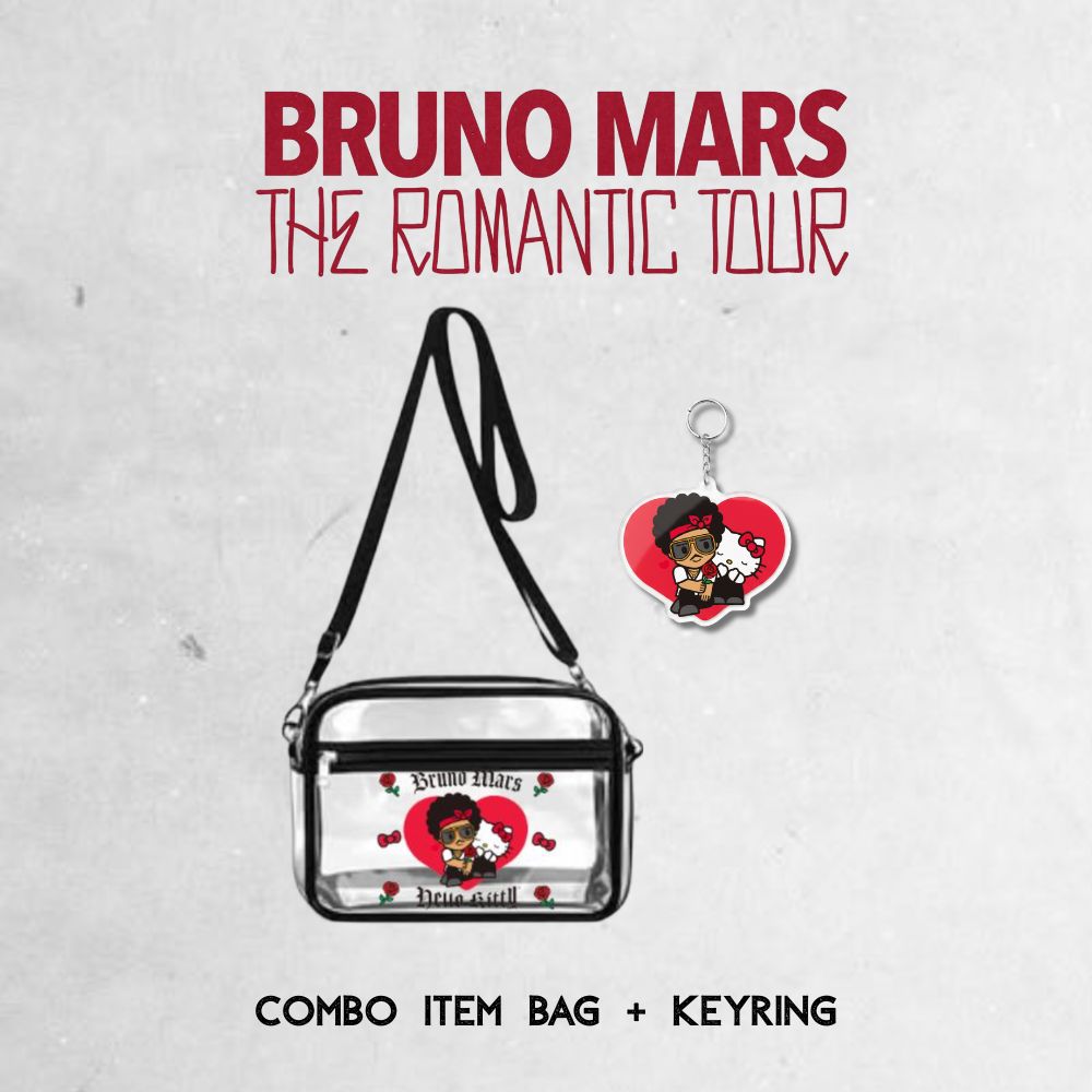 Bruno Mars The Romantics Tour Clear Bag, Clear Crossbody Handbag