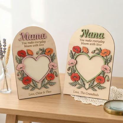 Mother's Day Gift, Personalized Frame, Custom Flower Frame