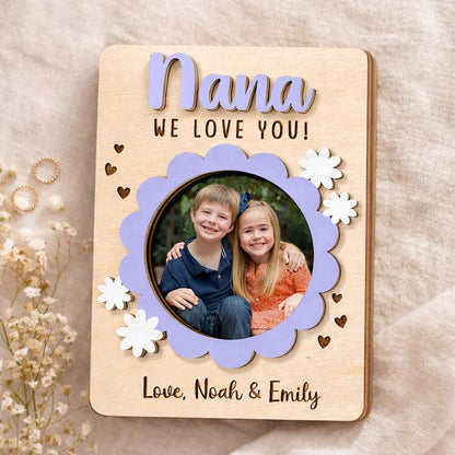 Custom Mom And Kids Frame Photo Magnet: Mom And Daughter Photo Magnet Gift, Mothers Day Gift For Mom