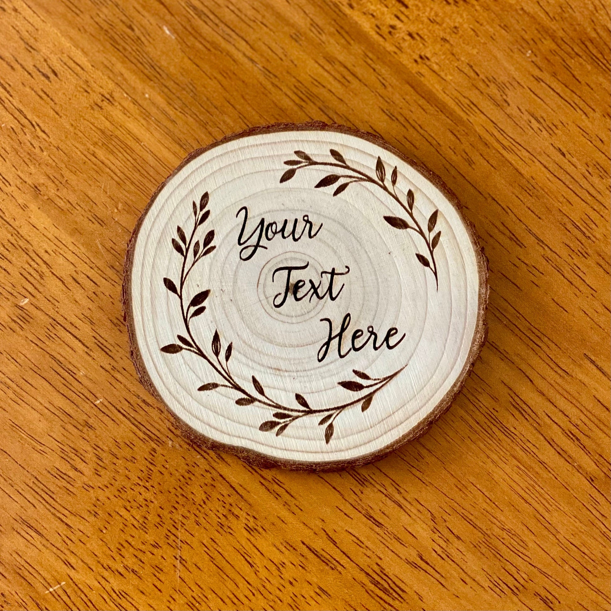 Custom Engraved Wood Coaster Set - Perfect Gift for Valentine's Day, Wedding, Engagement, Anniversary, or Christmas