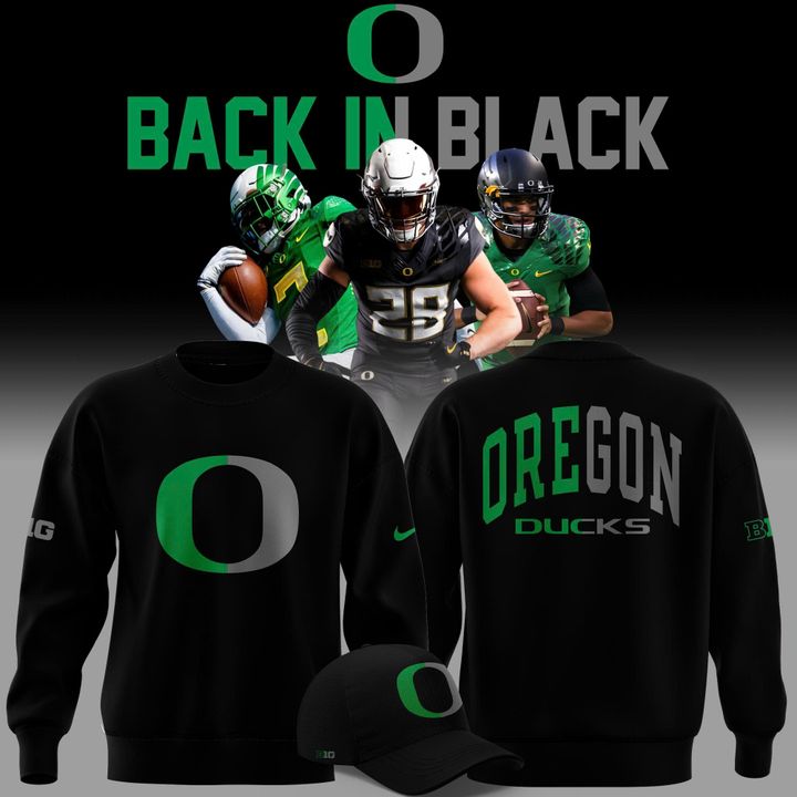 2025 limited edition sweatshirt Oregon Ducks football "Back In Black" for fans