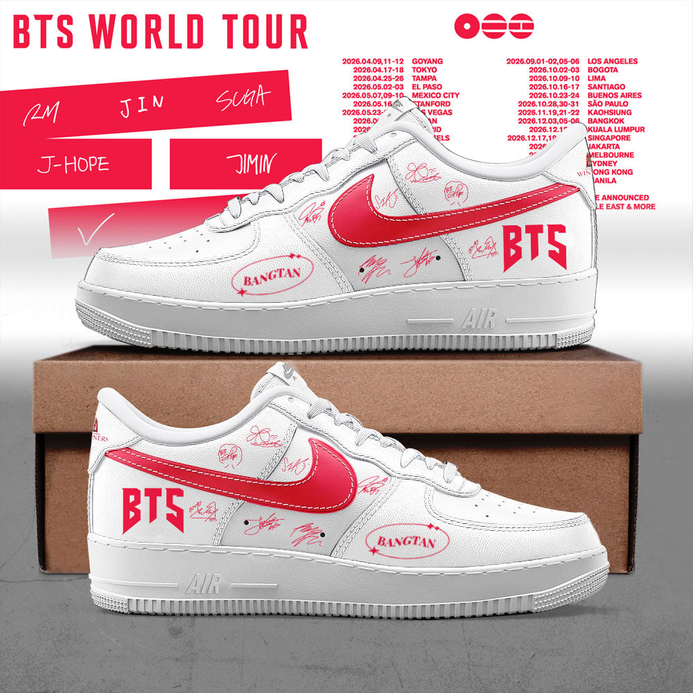 BTS World Tour 2026 Limited Edition AF1 Sneakers