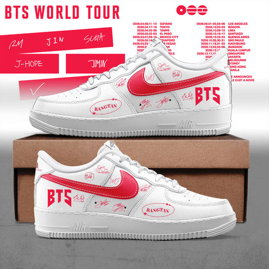 BTS World Tour 2026 Limited Edition AF1 Sneakers