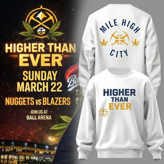 Denver Nuggets Merch - Denver Nuggets  Higher Than Ever Sweater