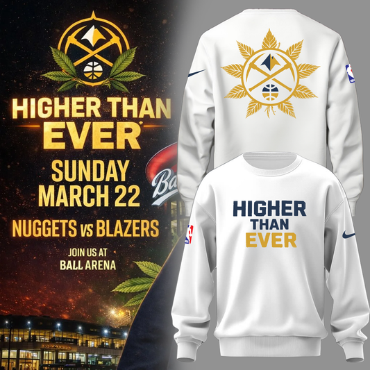 Denver Nuggets Merch - Denver Nuggets  Higher Than Ever Sweater