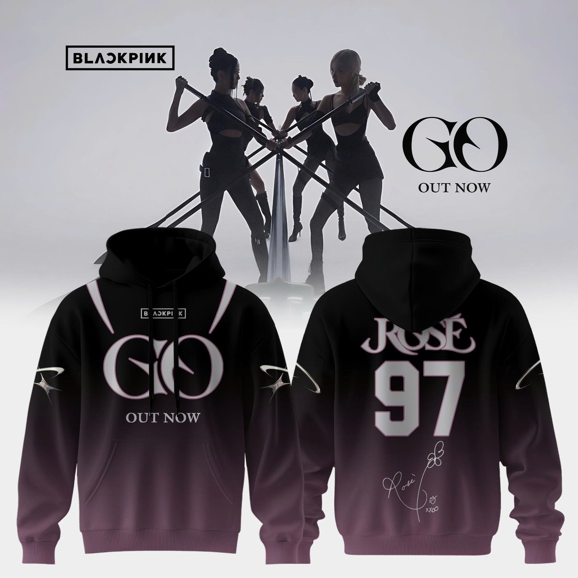 BLACKPINK ‘GO’ OUT NOW – Hoodie ( Rose )